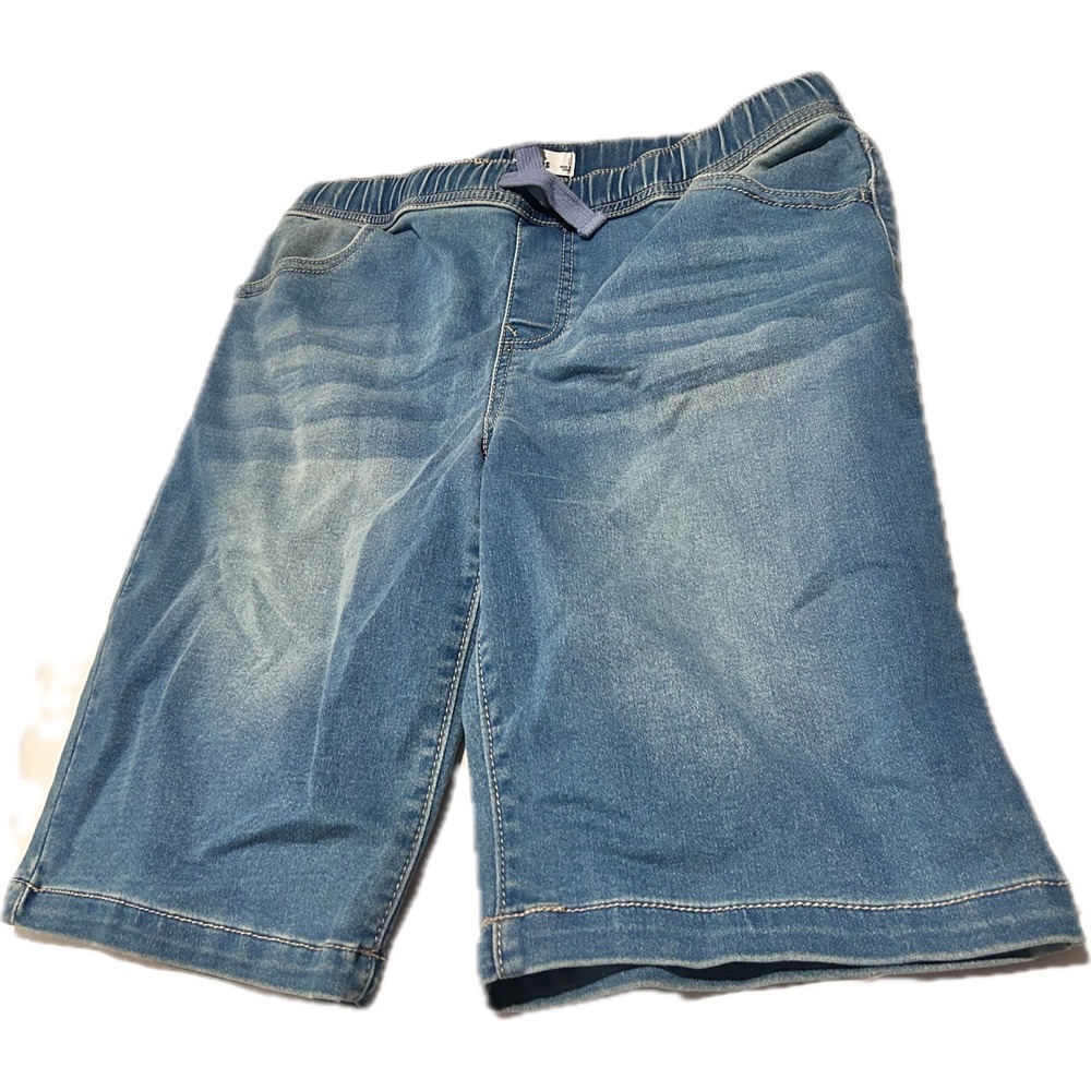 Epic Threads Denim Shorts Boys Size L Blue Pull On Elastic Drawstring